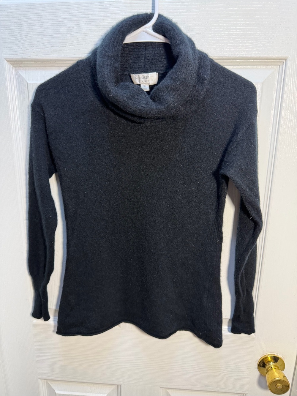 Nordstrom Black Cowl Neck Cashmere Sweater